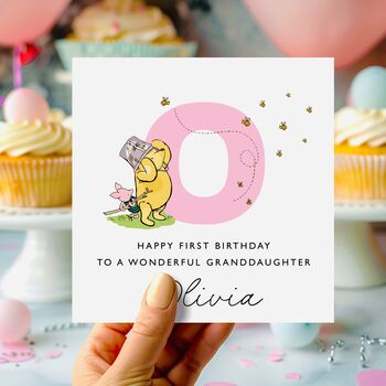 Initial Birthday Card Winnie The Pooh Grandson *Fully Personalised, 2 of 2