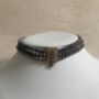 Grey 18 K Gold Plated Handcrafted Pearl Choker Set, thumbnail 6 of 8