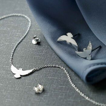 Sterling Silver Falcon Necklace, 3 of 5