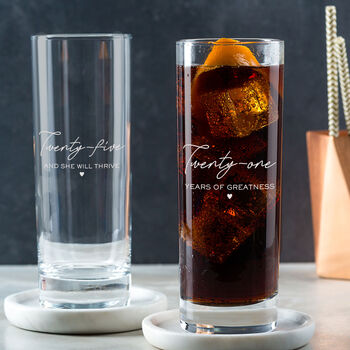 Personalised Highball Glass 18th Birthday Gift For Women Her, 3 of 8