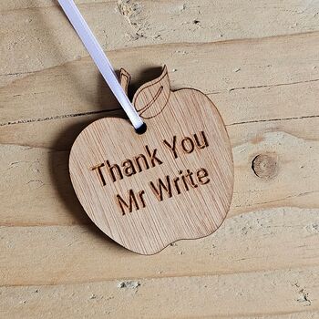 Personalised 'Thank You' Teacher Decoration And Card, 3 of 4