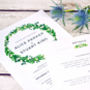 White Floral And Foliage Wedding Invitation, thumbnail 1 of 2