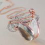 Teardrop Glass Photo Locket Sterling Silver Necklace, thumbnail 4 of 6