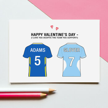 Personalised Football Team Valentine's Card, 2 of 4