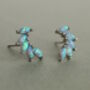 Opal Turquoise Wing Stud Earrings, thumbnail 5 of 8