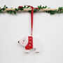 Polar Bear In Festive Jumper Christmas Tree Decoration, thumbnail 3 of 8