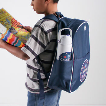 Personalised Dino Dude Design Kids Water Bottle, 6 of 6