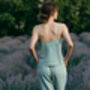 Women’s Linen Pyjama Set | Cami And Trousers, thumbnail 5 of 12