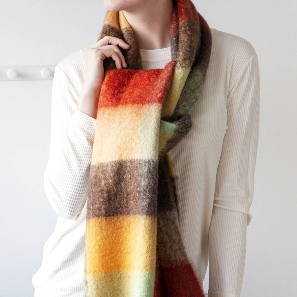 Chunky Knit Squares Scarf By Studio Hop | notonthehighstreet.com