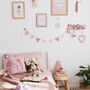 Rose Ruffle Letter Cushion Personalised Nursery Decor, thumbnail 3 of 5
