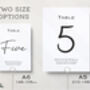 Wedding Table Numbers Calligraphy Style, thumbnail 3 of 3