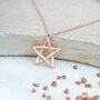 Rose Gold Vermeil And Pave Crystal Star Necklace, thumbnail 1 of 7