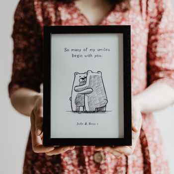 Personalised My Smiles Begin With You Friendship Print, 5 of 6