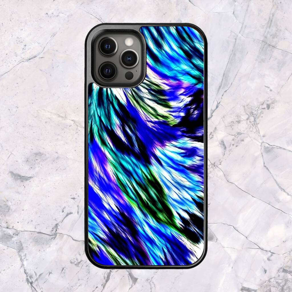 Blue Abstract Pattern iPhone Case By CASERY
