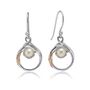 Sterling Silver Organic White Pearl Drop Earrings, thumbnail 3 of 7