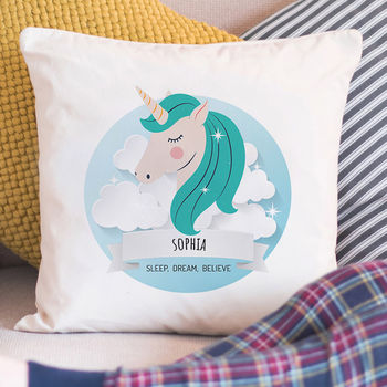 Personalised Sweet Dreams Unicorn Cushion Cover, 2 of 4