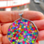 Statement Disco Necklace With Colourful Glitter, thumbnail 6 of 12