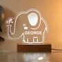 Personalised Elephant LED Night Light, thumbnail 9 of 11