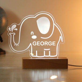 Personalised Elephant LED Night Light, 9 of 11