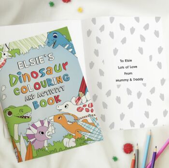 Personalised Dinosaur Colouring Book, 3 of 4