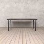 Marlow Live Edge Solid Oak Industrial Dining Table, thumbnail 4 of 6