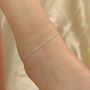 925 Silver Thin Rope Plain Chain Slim Payal Anklet, thumbnail 4 of 9