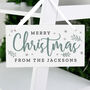 Personalised Merry Christmas White Wooden Sign, thumbnail 3 of 3
