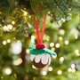 Set Of Three Felt Christmas Tree Decorations, thumbnail 2 of 9