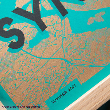 Risograph Typography Travel Map Print, 10 of 12