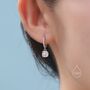 Double Prong Sparkly Cz Huggie Hoop In Sterling Silver, thumbnail 7 of 11