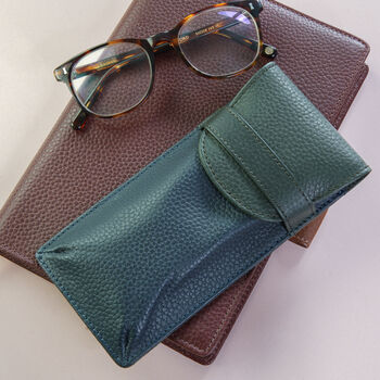 Personalised Pebble Grain Leather Glasses Case, 2 of 7