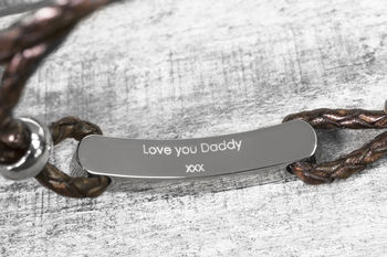 Men's Personalised Name And Date ID Bracelet, 10 of 12