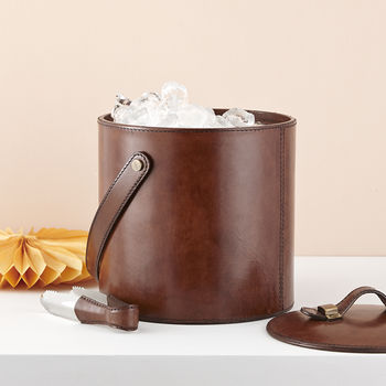 leather ice bucket by life of riley | notonthehighstreet.com