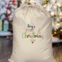 Personalised First Christmas Festive Sack, thumbnail 1 of 2