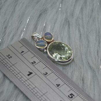 Green Amethyst, Opal Pendant, 3 of 8