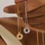 Roman Numeral Coin Cubic Zirconia Sterling Silver Necklace, thumbnail 2 of 5