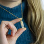Gold Plated Feather Enamel Necklace, thumbnail 3 of 7