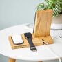 Personalised Phone Charging Stand In Solid Oak, thumbnail 7 of 12