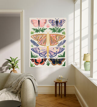 Bohemian Butterfly Set Of Two Art Prints, 3 of 4
