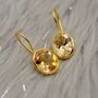 Citrine Earrings, Sterling Silver Gold Earrings, thumbnail 1 of 11