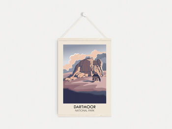 Dartmoor National Park Travel Poster Art Print, 6 of 8