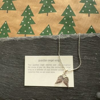 Angel Wings Sterling Silver Necklace, 3 of 3