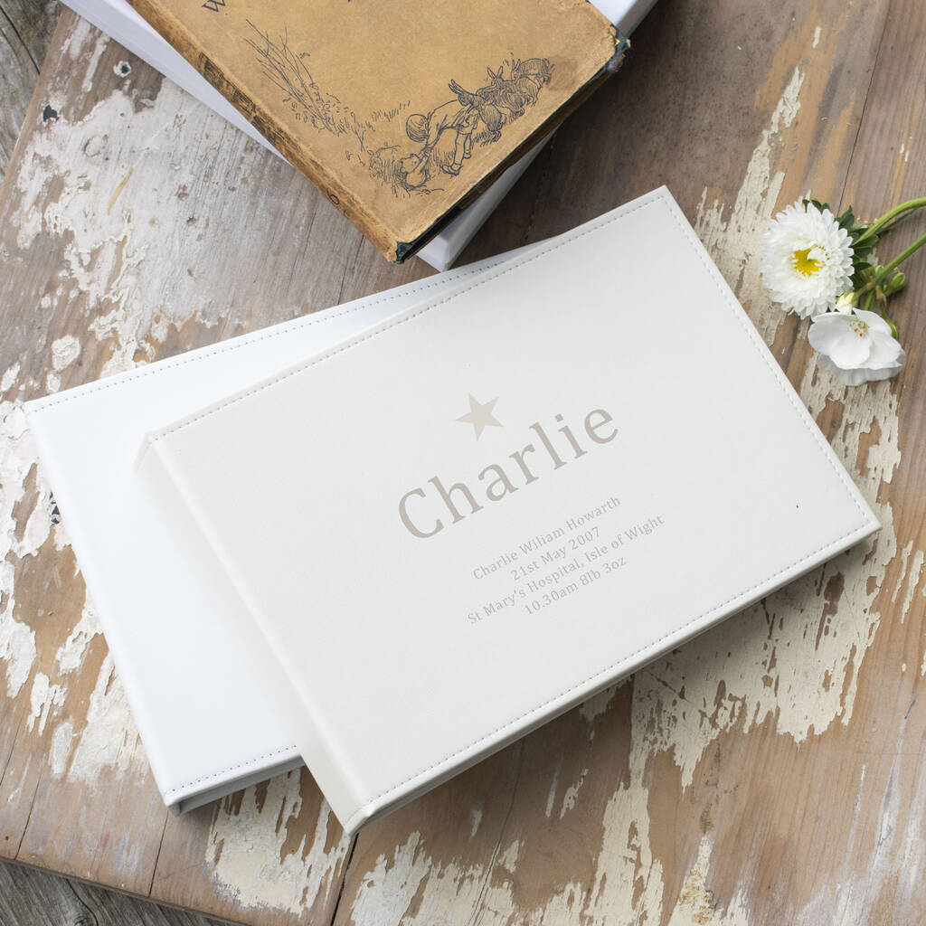 Leather Star Baby Record Book By Oh So Cherished