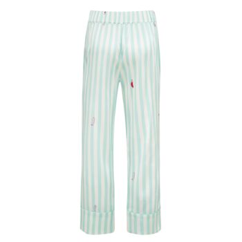 Glacier Stripe Teddy Silk Children's Pyjama Set, 6 of 9