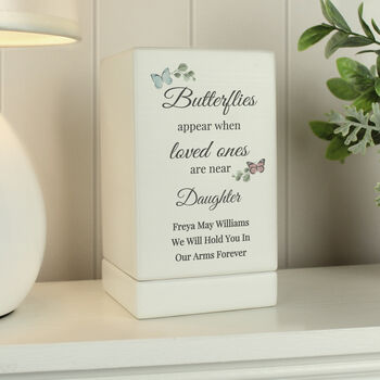 Personalised Butterflies Appear Memorial Urn, 3 of 7
