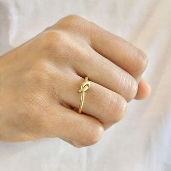 Single Knot Ring Gold, 3 of 9