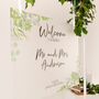 Foliage Wedding Welcome Sign In Frosted, thumbnail 2 of 8