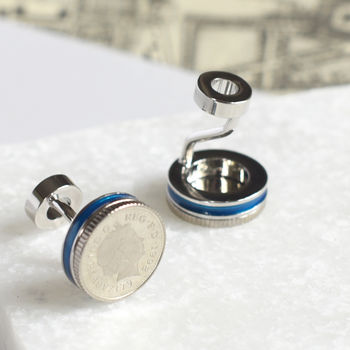Personalised 21st Or 18th Birthday Five Pence Cufflinks, 9 of 12