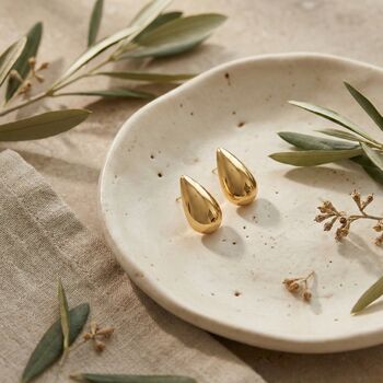 Teardrop Earrings Gold, 6 of 10