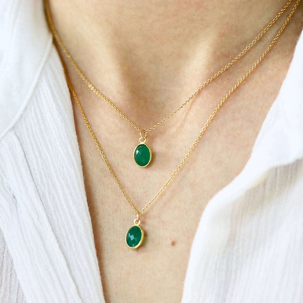 green onyx necklace